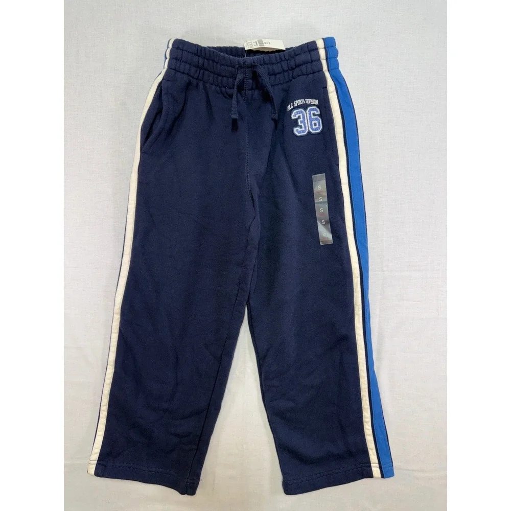 The Childrens‎ Place Boys Navy Blue Varsity 36 Sweatpants Joggers Size S 5/6 NEW